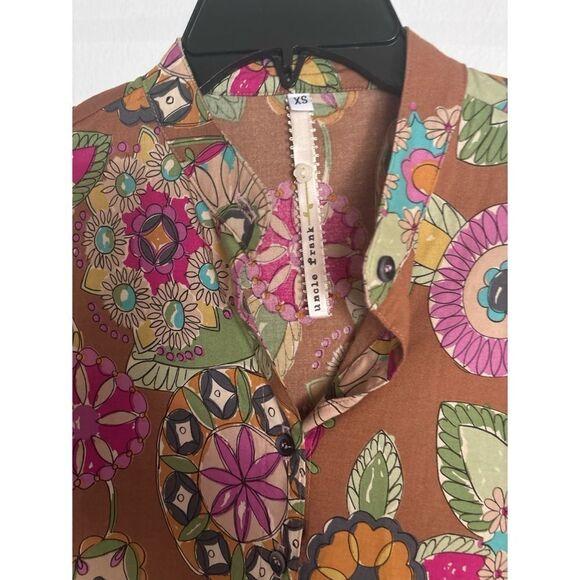 Rare- Uncle Frank Whimsical Tiered Shirt Dress Size XS / Néw No Tags - Picture 5 of 7